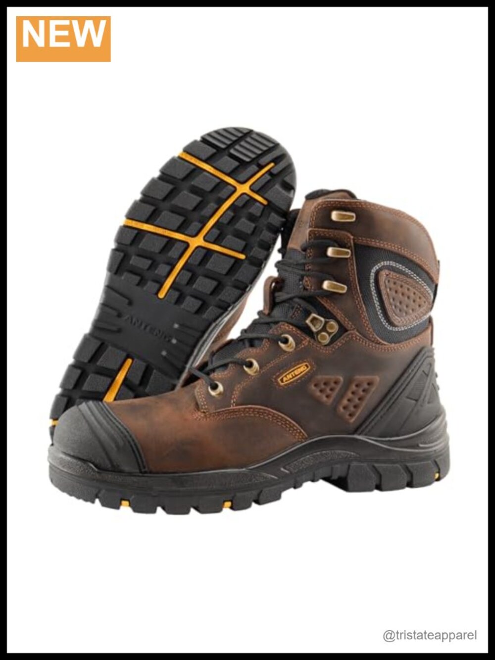 Composite Toe Work Boots for Men, Waterproof Non-Slip Safety Footwear